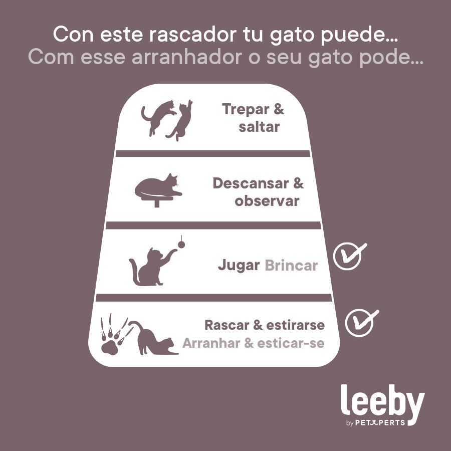 Leeby Carmen Cactus rascador con juguete para gatos thumbnail