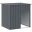 vidaXL Caseta perros con tejado acero galvanizado gris 110x103x109 cm, , large indicador imagen numero 1