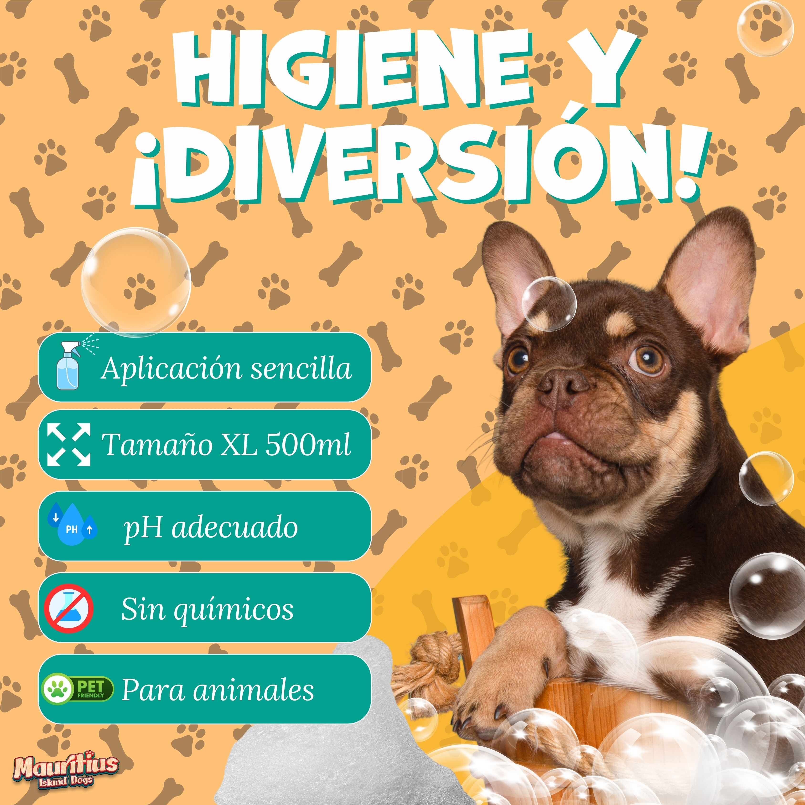 Mauritius Island Champú en Seco Espuma de Mango y Papaya para perros thumbnail