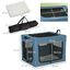 PawHut Transportín Mochila para Perros y Gatos Bolsa Portátil y Plegable para Mascotas Transportador para Perros con 3 Puertas y Cojín Suave 60x42x42 cm Azul, , large indicador imagen numero 3
