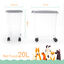 Nobleza - Contenedor de Comida para Mascotas 20L, Mascotas Caja de Alimentos con Ruedas Contenedor, Tapa abatible, hermética, Transparente, Ruedas y Pala, para Comida para Perros y Gatos, Gris, , large indicador imagen numero 5