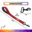 EGV - Correa corta perro 4cm ancho, asa neopreno y mosquetón reforzado. 50cm longitud. (Rojo), , large indicador imagen numero 2