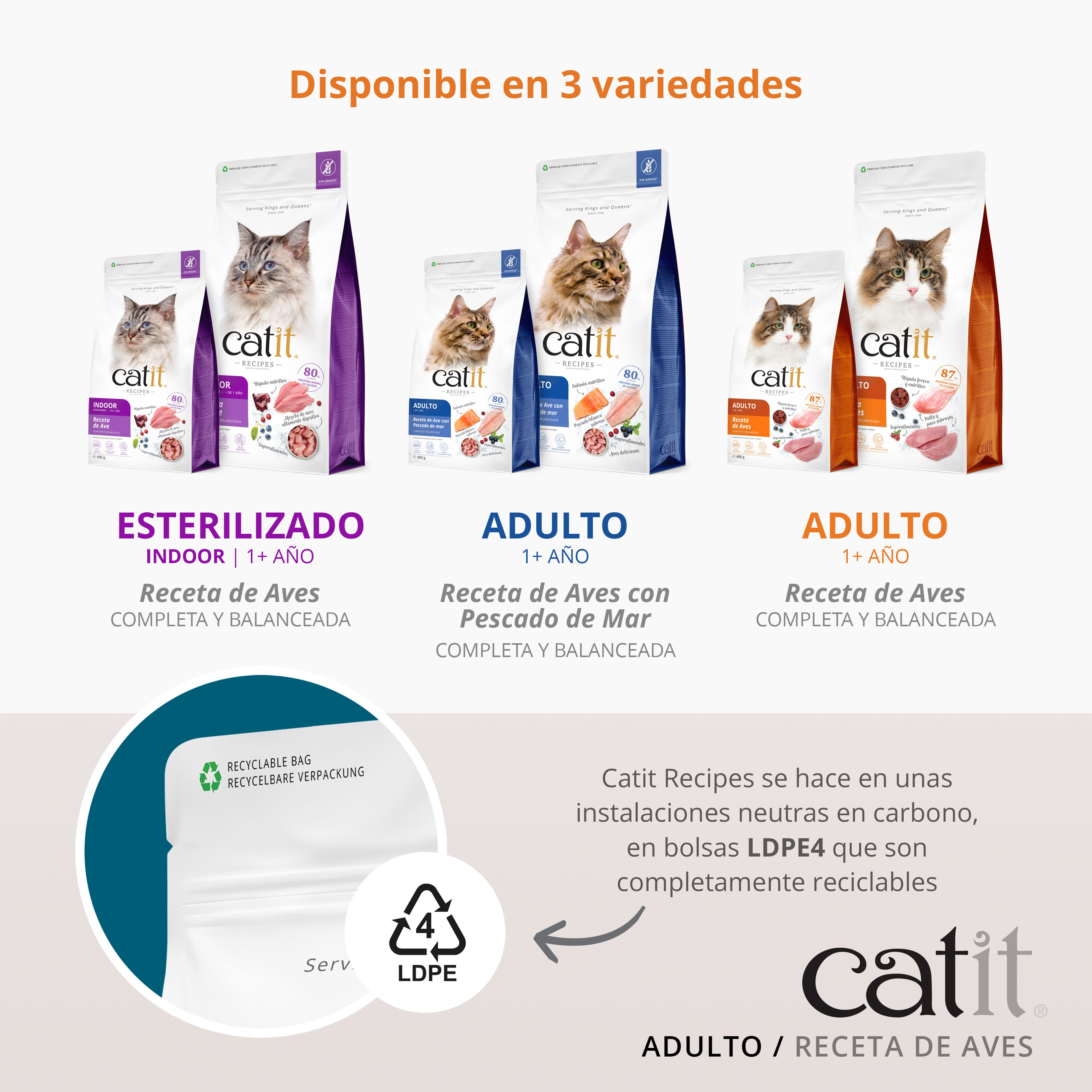 Catit Recipes Adult Aves con Pescado pienso para gatos thumbnail