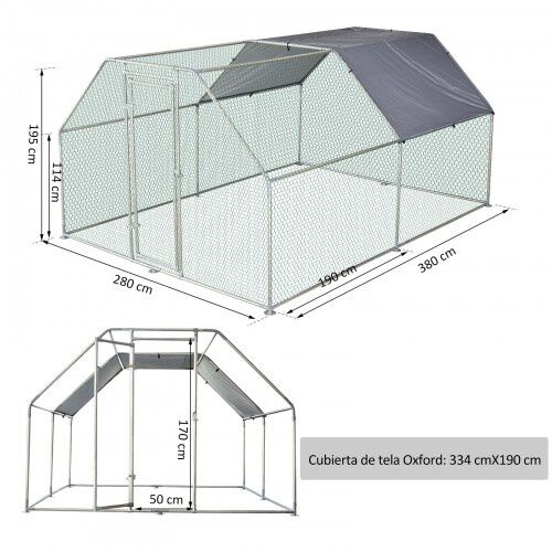 Gallinero de exterior para aves de corral color Plata, , large Imagen numero 2