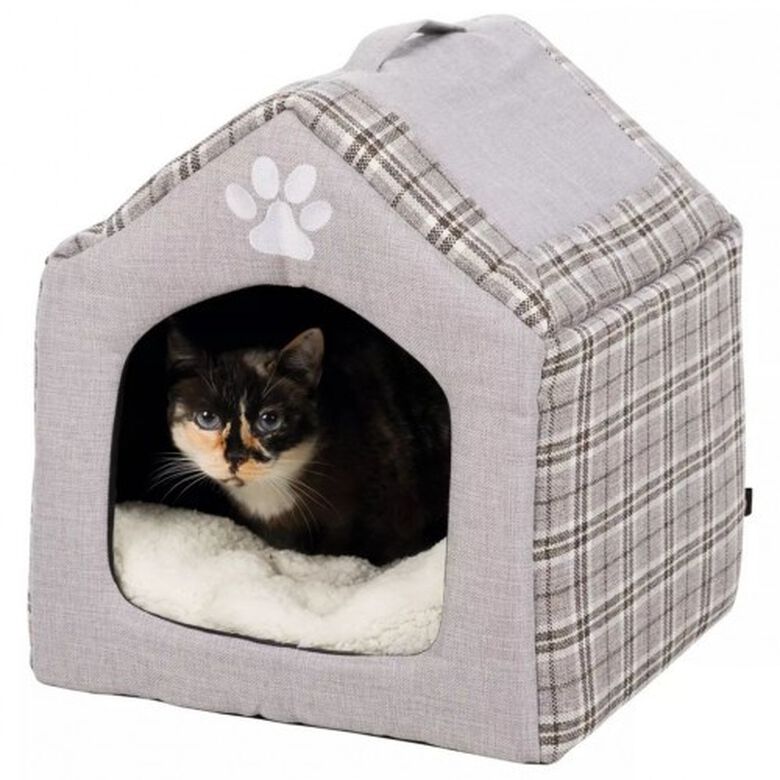 Cama con forma de caseta para mascotas color Gris thumbnail