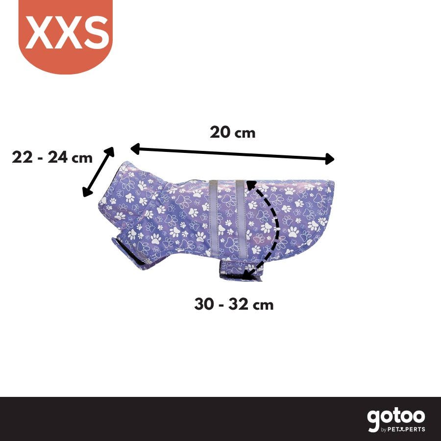 Gotoo Impermeable Estampado Huellas para perros, , large Imagen numero 4