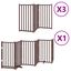 vidaXL Puerta para Perros Plegable Paneles Puerta de Seguridad Madera de &Aacute;lamo, , large indicador imagen numero 1