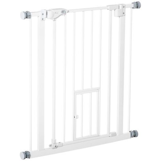 PawHut barrera de seguridad color blanco para mascotas, , large image number null