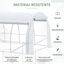 Outsunny Invernadero de Túnel Invernadero de Jardín 4x3x2 m con Puerta y 8 Ventanas Enrollables de Polietileno 140 g/m² y Acero Galvanizado para Cultivos Plantas Flores Blanco, , large indicador imagen numero 4