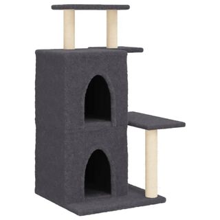 vidaXL Rascador con postes gris oscuro para Gatos 