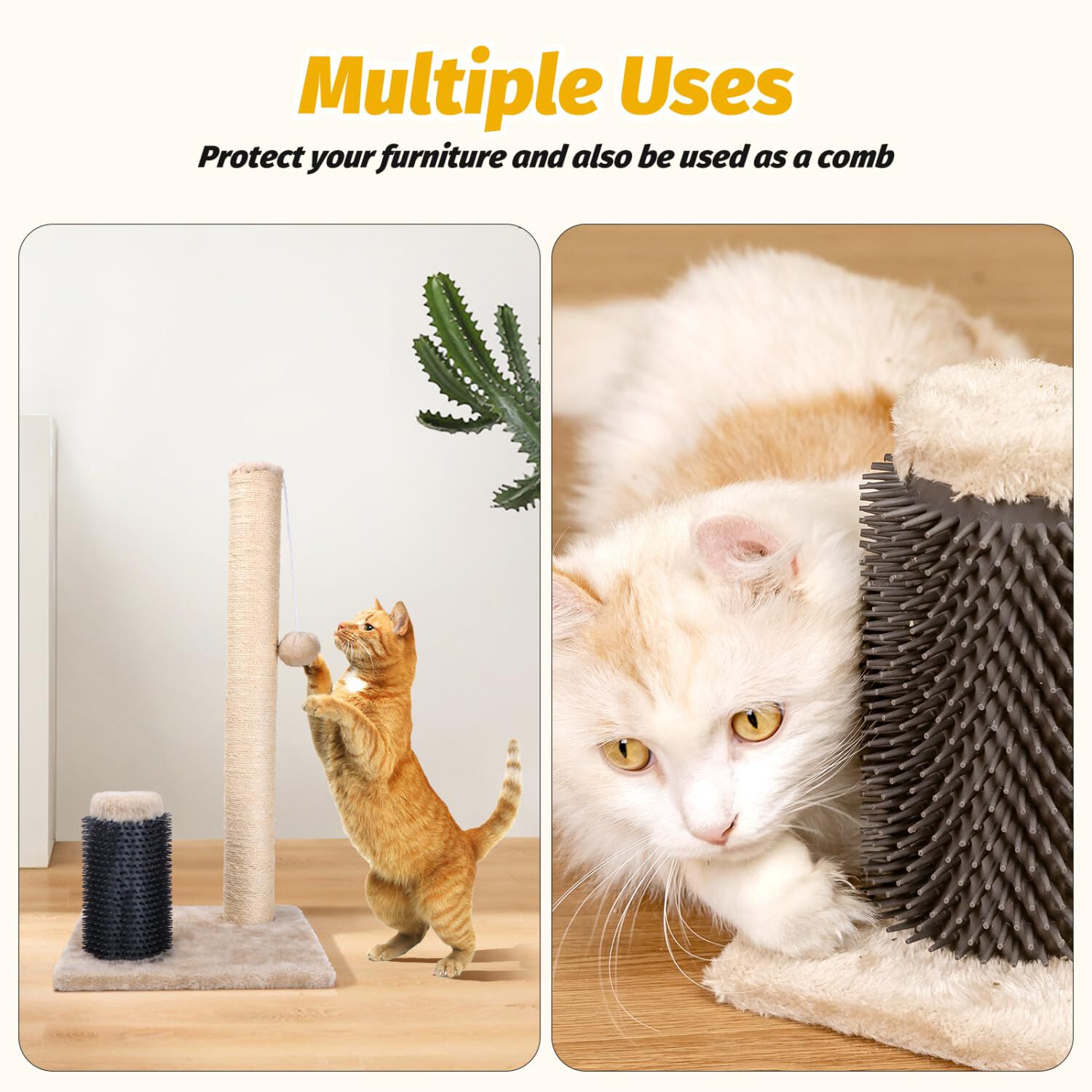 Nobleza Kit de Inicio para Gatos: Arenero de Acero Inoxidable, Alfombra Antideslizante, Arena de Tofu 2.5kg, Rascador con Sisal y Cama Lavable, , large Imagen numero 4