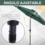 Outsunny Sombrilla para Jardín Ø260x235 cm Parasol de Aluminio con Reclinable con Manivela y 6 Varillas para Terraza Exterior Balcón Verde, , large indicador imagen numero 4