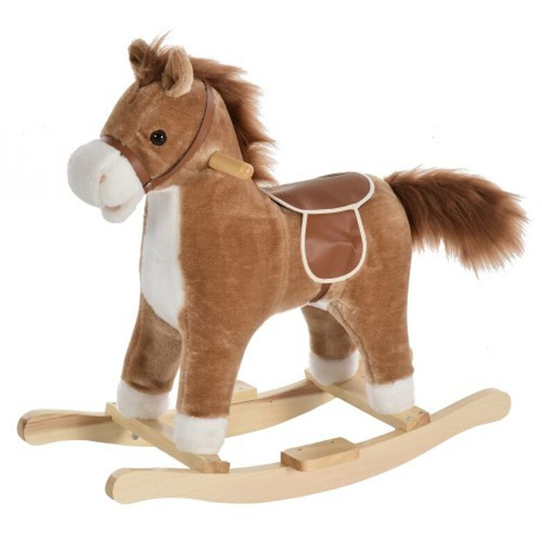 Juguete caballo cabalancín Homcom para niños color Marrón, , large image number null