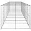 Vidaxl perrera con puertas de bisagra plateado para perros, , large indicador imagen numero 16