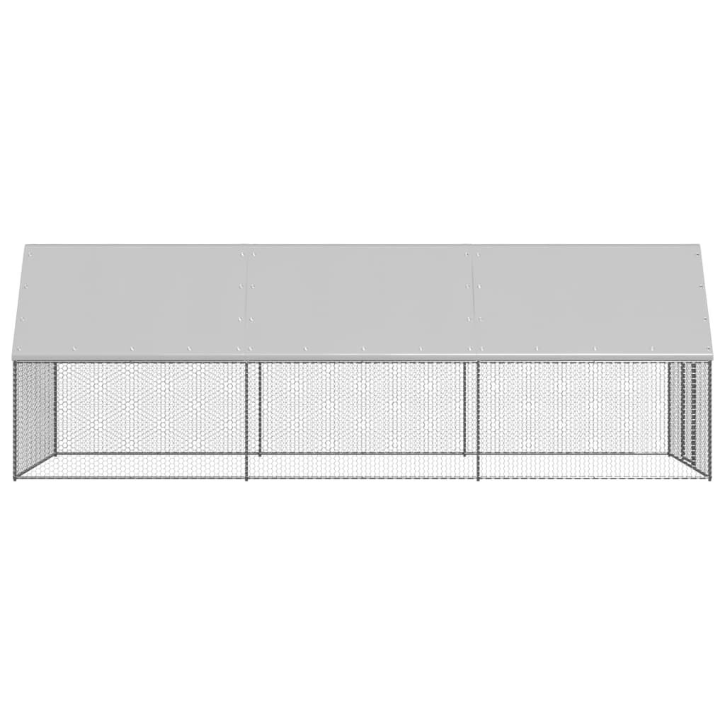 vidaXL Jaula gallinero de acero galvanizado 3x12x2 m, , large Imagen numero 32