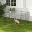 PawHut Parque de Juegos para Perros 8 Paneles Plegables Jaula Metálica para Mascotas con Puerta y Doble Cerradura para Jardín Patio Exterior Negro, , large indicador imagen numero 2