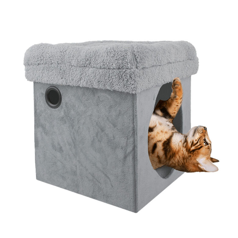 All For Paws Lamb 2 en 1 gris Cama para gatos thumbnail