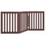 vidaXL Puerta para perros plegable 3 paneles madera álamo marrón 150cm, , large indicador imagen numero 6