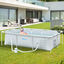 Outsunny Piscina Desmontable Tubular 252x152x65 cm con Depuradora de Cartucho 1200L/H Piscina Rectangular de Exterior para Adultos y Niños 2163L Gris, , large indicador imagen numero 2