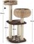 COSTWAY Árbol para Gatos de Interior con Posaderos, Camas con Forma de Cesta Hechas a Mano, Pelota Juguete Colgando y Cuerda, Palos Rascadores Envueltos en Sisal Natural, Torre a la Moda para Gatos, , large indicador imagen numero 4