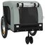 vidaXL Remolque de bicicleta para perros hierro tela Oxford gris negro, , large indicador imagen numero 13
