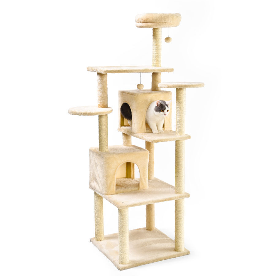WUAPU RASCADOR GATO 7x1 GRIS 55x55x168, , large Imagen numero 1