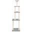 vidaXL Rascador para gatos con postes de sisal gris claro 183 cm, , large indicador imagen numero 3