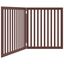 vidaXL Puerta para perros plegable 2 paneles madera álamo marrón 160cm, , large indicador imagen numero 1