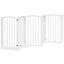 vidaXL Puerta para perros plegable 3 paneles madera álamo blanca 300cm, , large indicador imagen numero 1