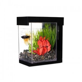 Kit acuario Marina Betta Ez Care Style color Negro 