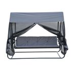 Columpio-cama de 3 plazas Outsunny color Negro, , large image number null