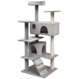 VidaXL Rascador con poste de sisal para gatos color Gris