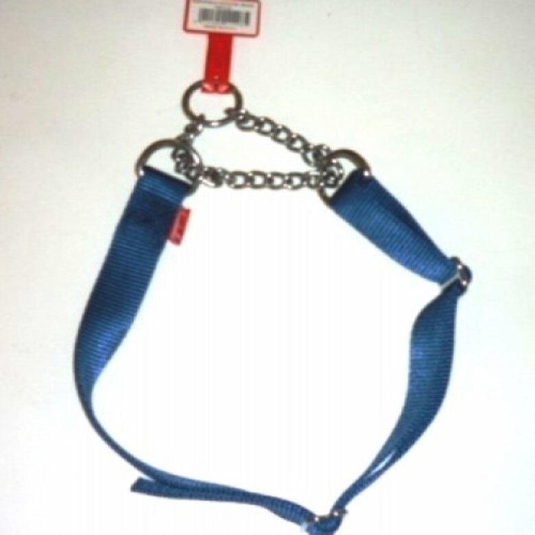 Ferribiella Collar de Nylon con Cadena Azul para perros, , large image number null