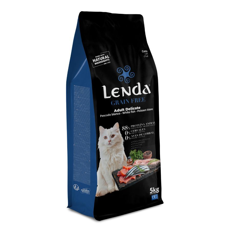 5 Kg Lenda Grain Free Pescado Blanco pienso para gatos, , large Imagen numero 1