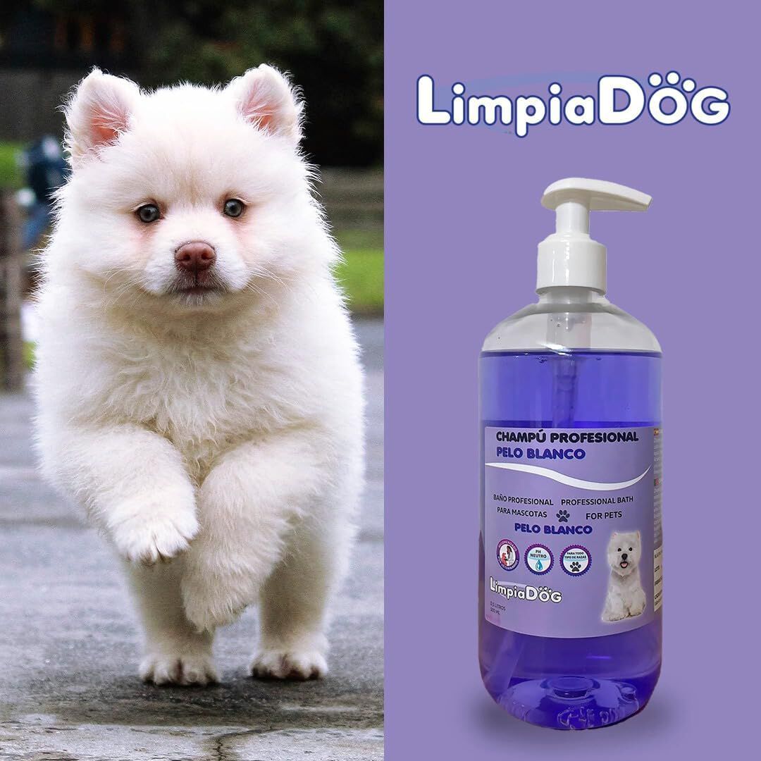 LIMPIADOG Champu para perros pelo blanco, ilumina el pelaje de tu mascota aroma Fresco y Natural 5 Litros, , large Imagen numero 5