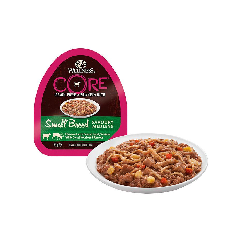 Wellness Core Small Breed Grain Free Cordero y Venado tarrina para perros thumbnail