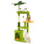 COSTWAY Rascador para Gatos Adultos, &Aacute;rbol Rascador para Gatos, Altura 122 cm, Torre Escalador con Varias Plataformas, Postes de Sisal, Nido, Tela de Felpa, Versi&oacute;n de Bosque, Verde y Naranja, , large indicador imagen numero 1