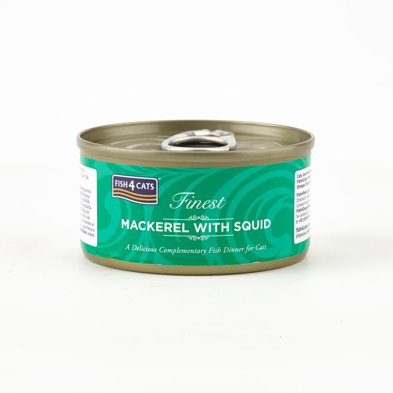 Fish4Cats Lata Filete Caballa con calamar para gatos thumbnail