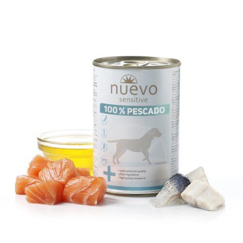 Comida h&uacute;meda Nuevo Sensitive 100% para perros sabor pescado, , large Imagen numero 1