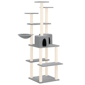 VidaXL Árbol Rascador grande gris claro para gatos