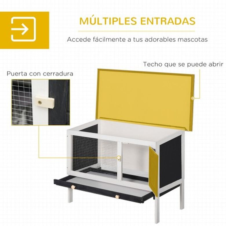 PawHut conejera de madera exterior thumbnail
