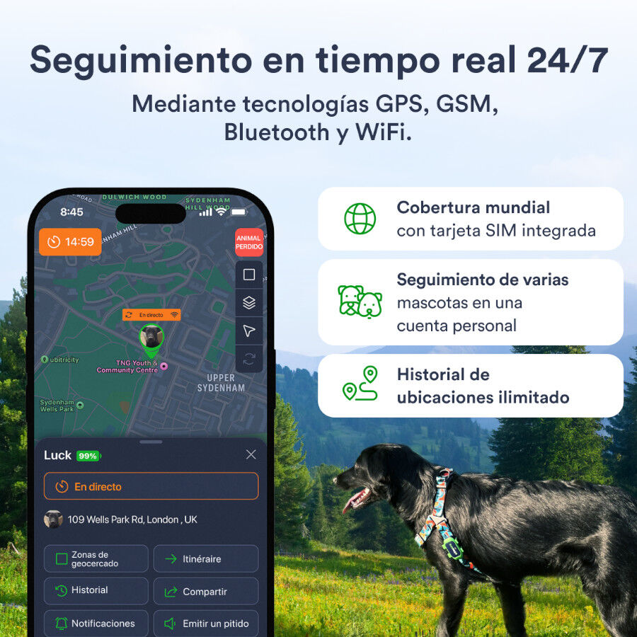 Tracktimo Localizador GPS Petloc8 Mini 4G para perros y gatos peque&ntilde;os, , large Imagen numero 5