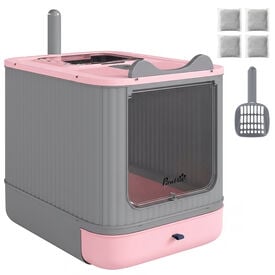 PawHut Arenero para Gato Rosa
