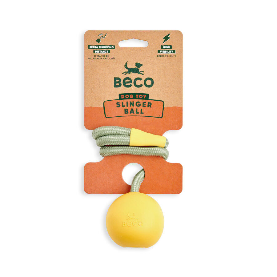 BECO Mordedor de goma con Cuerda Amarillo para perros, , large Imagen numero 5