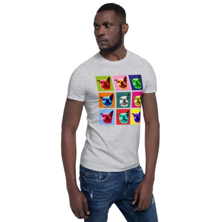 Mascochula camiseta hombre warhol personalizada con tu mascota gris, , large image number null