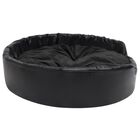 Vidaxl sofá acolchado ovalado con cojín negro para perros, , large image number null