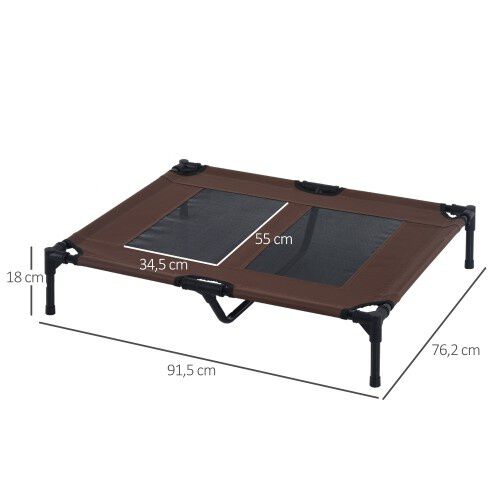 PawHut cama elevada para perros color Marr&oacute;n, , large Imagen numero 3