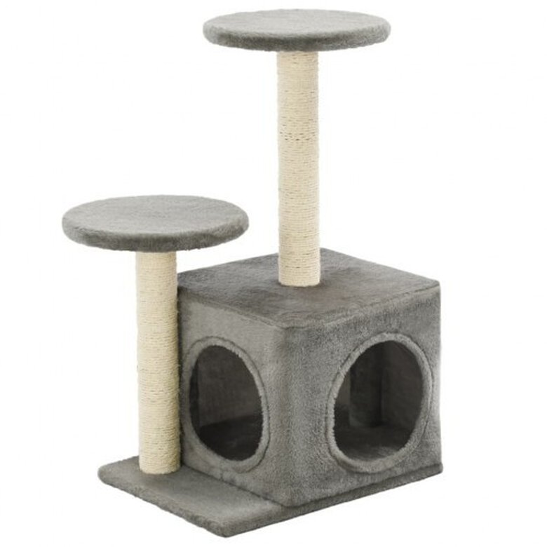 Rascador con poste de sisal para gatos color Gris, , large image number null