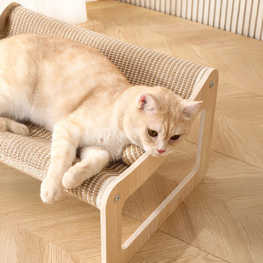 Althea Living - Hamaca Cala Serena, madera y cuerda de yute para rascar, , large Imagen numero 3