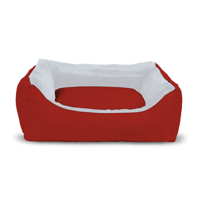 Gauty Cama para Perros y Gatos  Tela Impermeable y pelo - Rojo y blanco, , large Imagen numero 1